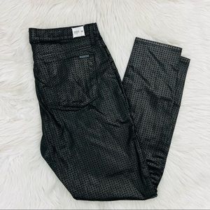 Hudson High Waist Barbara Super Skinny Houndstooth Print Jean